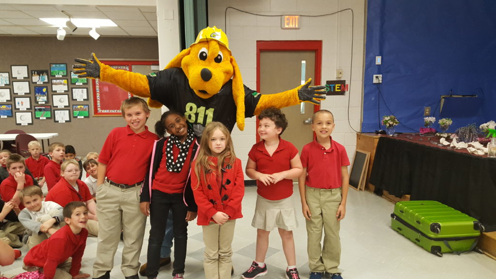 Digger visits Bloomingdale Elementary Digger Dog