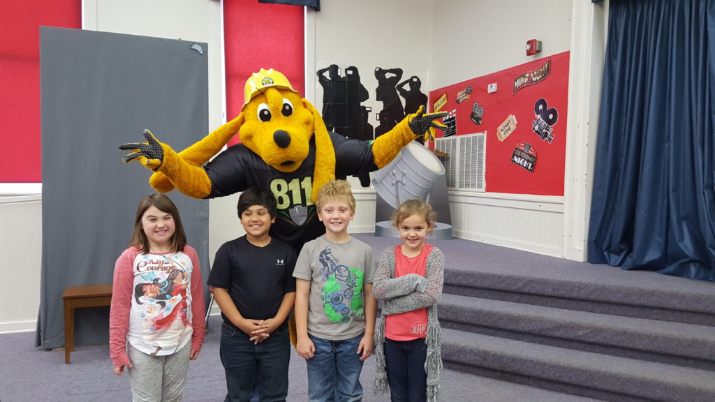 Digger visits Hoboken Elementary Digger Dog