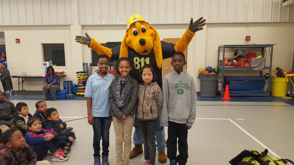 Digger attends Career Day at Jolly Elementary Digger Dog