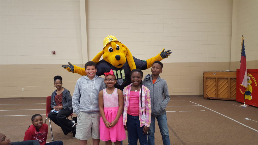 Digger and City of Thomasville Utilities visit Harper Elementary