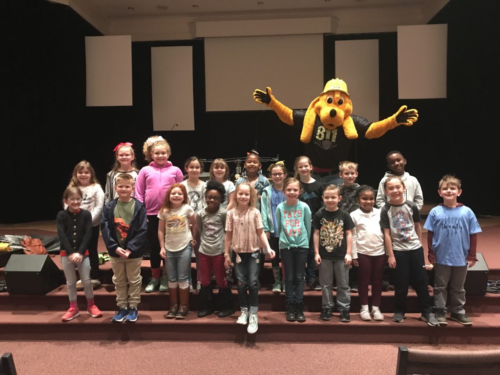Digger and Ms. Maria visit Hampton First Baptist Academy Digger Dog
