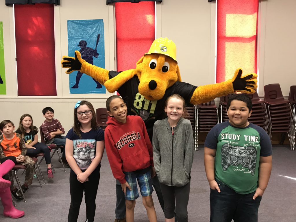 Digger and Ms. Maria visit Hoboken Elementary Digger Dog