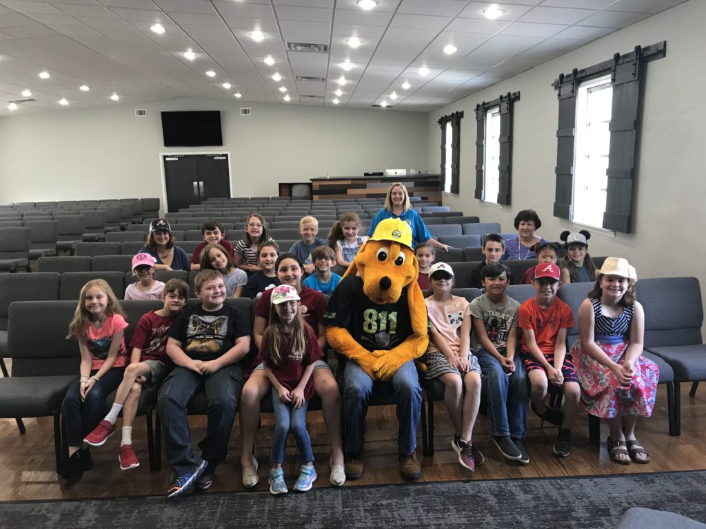 Digger and Ms. Maria and City of Warner Robins Gas Dept. visit Christ