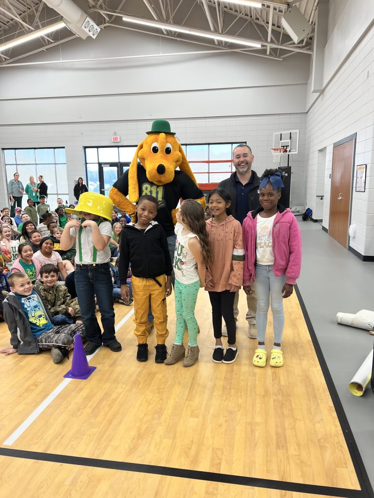 Digger, Ms. Maria and Canoochee EMC visited North Tattnall Elementary
